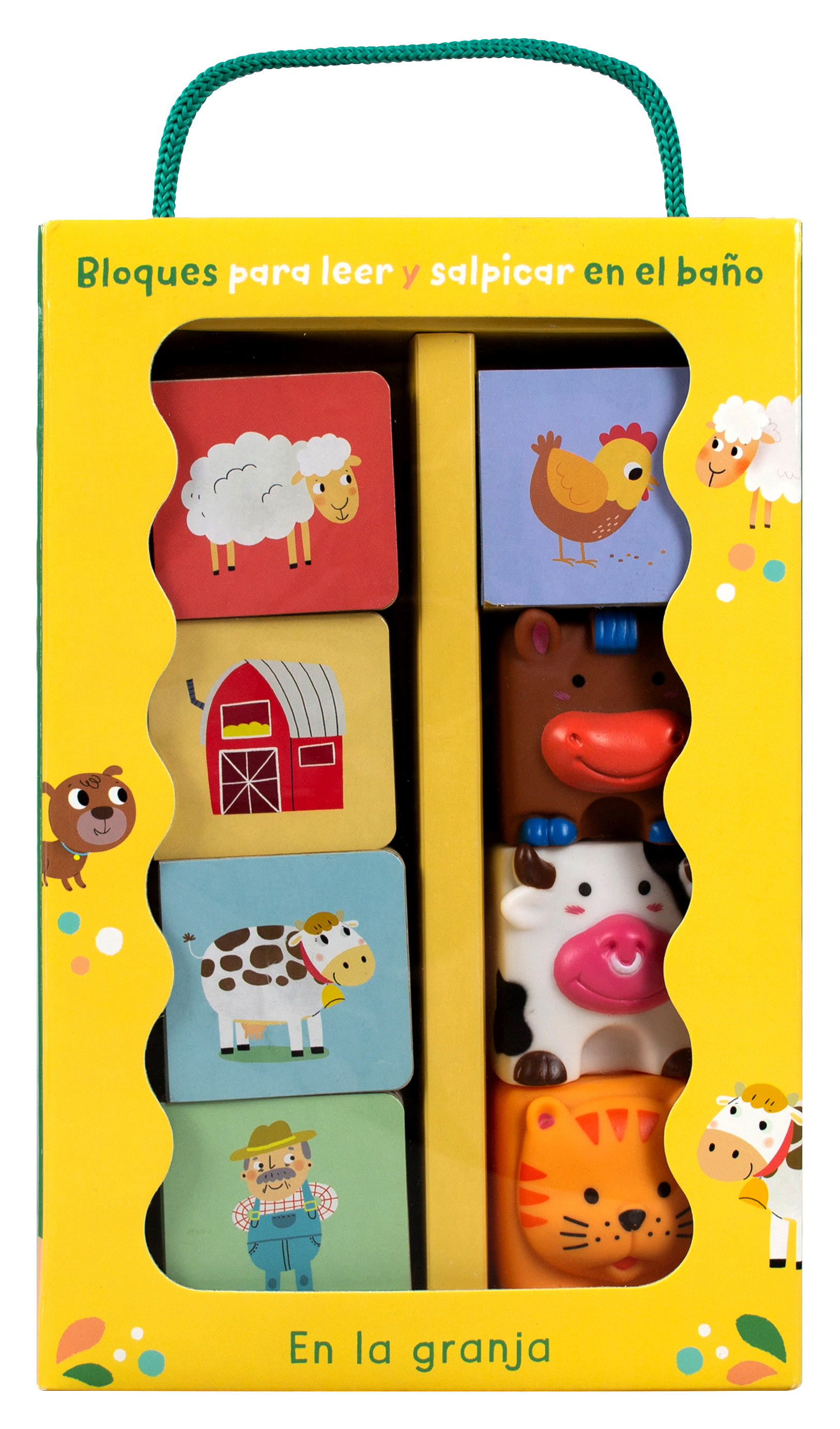 Libro infantil: Bloques para leer y salpicar el baño: La granja