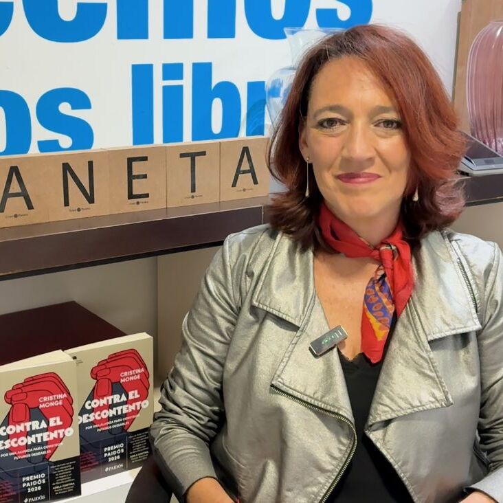 Cristina Monge y los libros para entender el descontento social. Foto: Verónica Maza