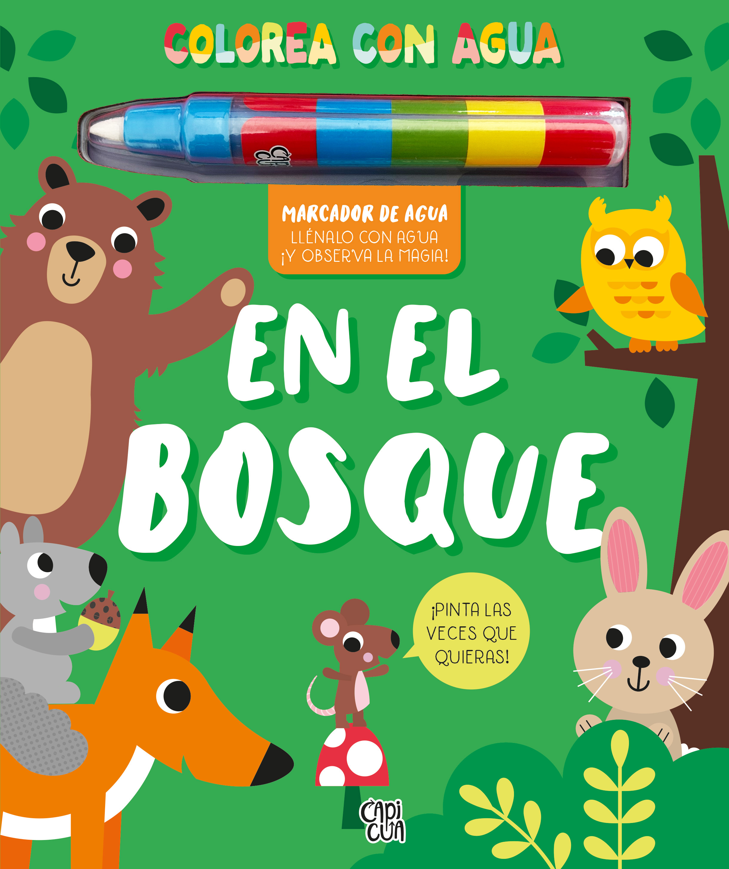 Colorea con agua: En el bosque