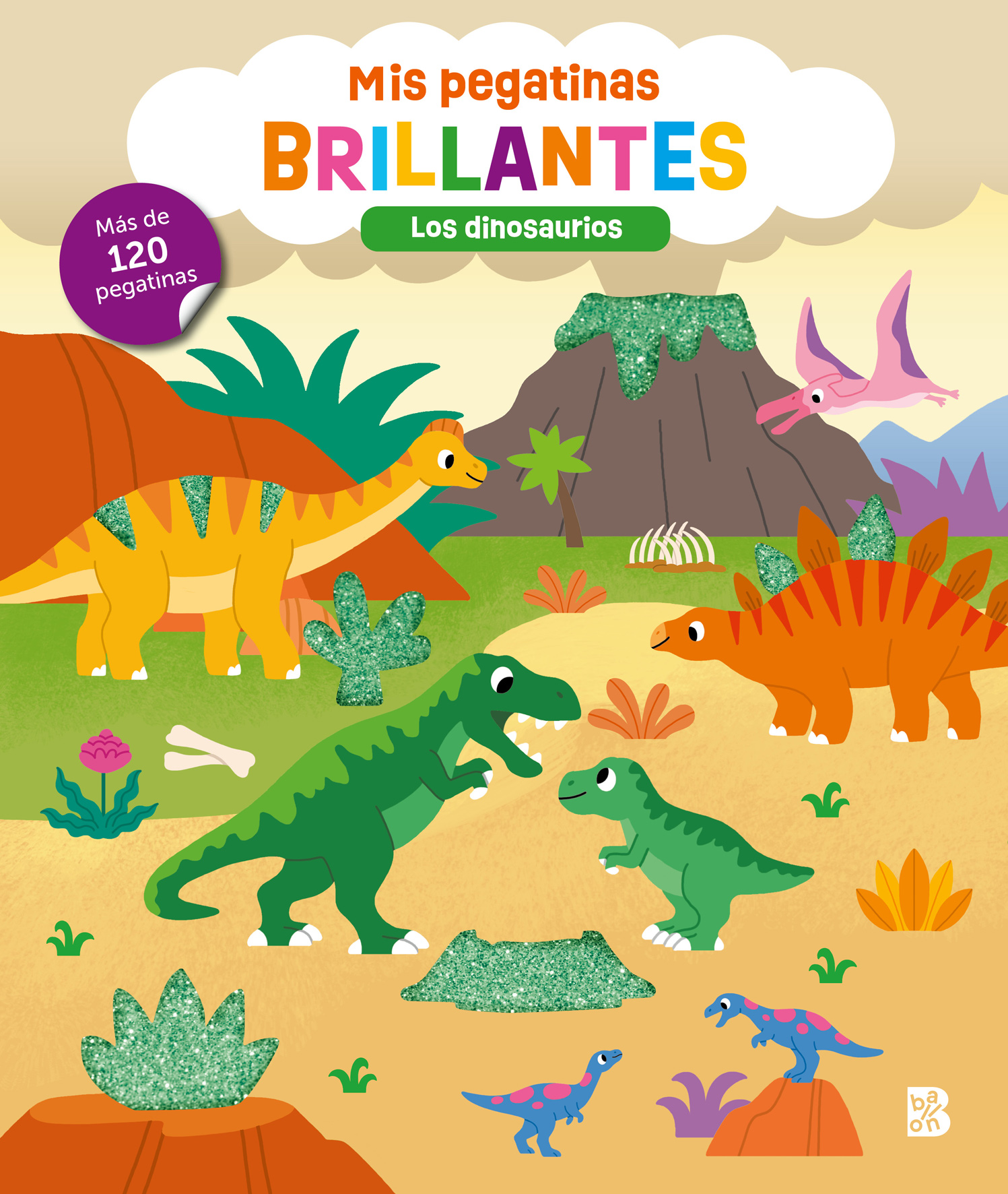 MIS PEGATINAS  BRILLANTES - LOS DINOSAURIOS