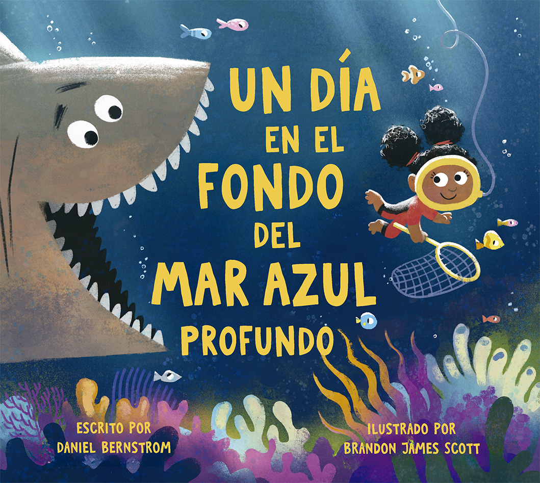 Un día en el fondo del mar azul profundo