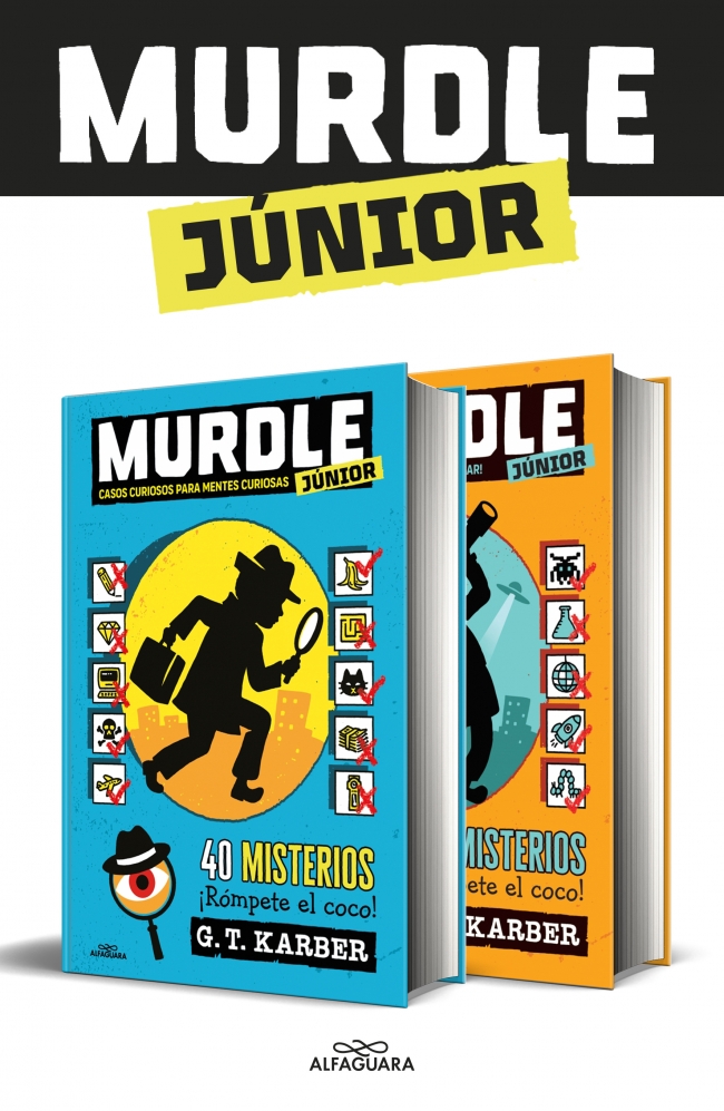 Murdle JUNIOR - Pack con 2 libros: Casos curiosos para mentes curiosas y Preparados, listos... ¡A investigar!