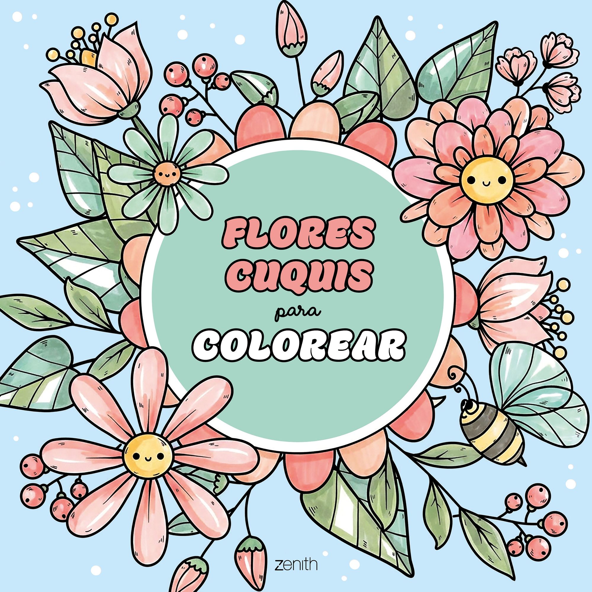 Flores cuquis para colorear